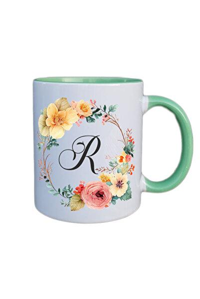 AFFIX THE DIFFERENT PERSPECTIVE Cana alba personalizata cu initiala numelui i...