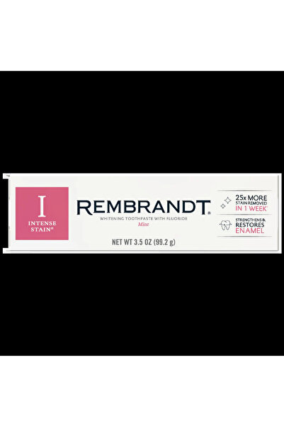 Rembrandt Intense Stain Whitening With Fluoride, Mint Flavor Beyazlatıcı Diş ...
