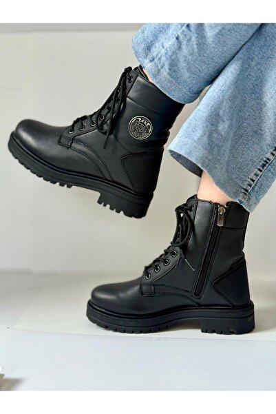 FUGALİFE Siyah Su Geçirmez Kadın Bot ( KAYMAZ, TERMO TABAN )