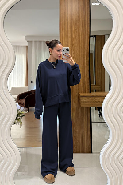 YAKAMEL Women's Premium Long Sleeve High Waist Loose Leg Tracksuit Set