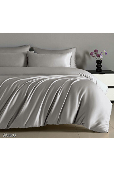 FIONNA.RO Premium Satin Bed Linen With Elastic - Grey
