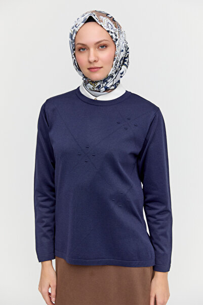 Setrms Parçalı Yırtmaçlı Triko Bluz