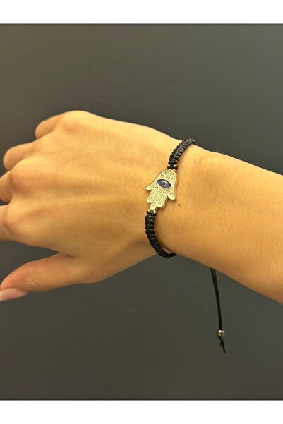 Gönülden Tasarım Zircon Stone Women's Hand Macrame Cord Bracelet