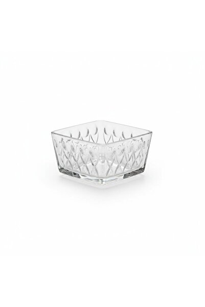 FAIR HOME Cross Wicker Pattern Breakfast Glass Bowl Set – 6 Pieces – 350 Ml.