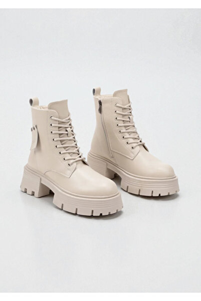 kevali BOCANCI DAMĂ PIELE NATURALĂ IMBLĂNIȚI, TALPĂ GROASĂ , FERMOAR ȘI ȘIRETURI