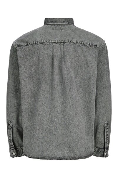 Jack & Jones Men's Gray Jornorrebro Denim Shirt Ls Sn Jean Shirt 12282775-Greydenim