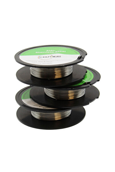 Crazy Wire Stainless Steel Wire SS316L 24 Ga Makara Tel 10 Feet