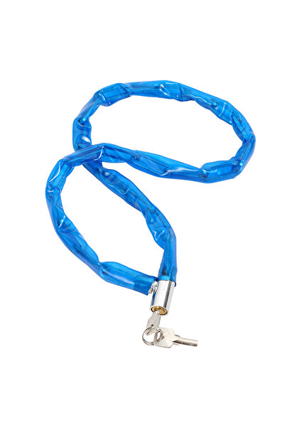 Lawazim Bike Chain Lock 108cm Blue - Anti-Theft Steel Chain with 2 Keys for Bikes