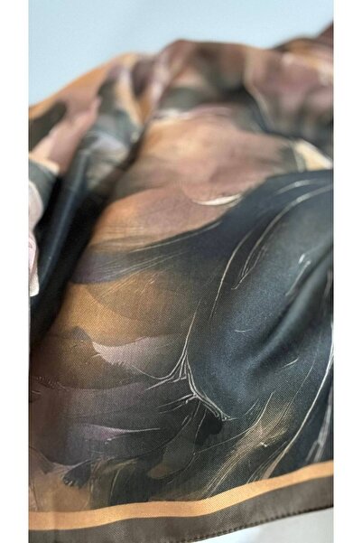 Lavena scarfs Aura Series Floral Pattern Cotton Digital Soft Shawl - Honey Color