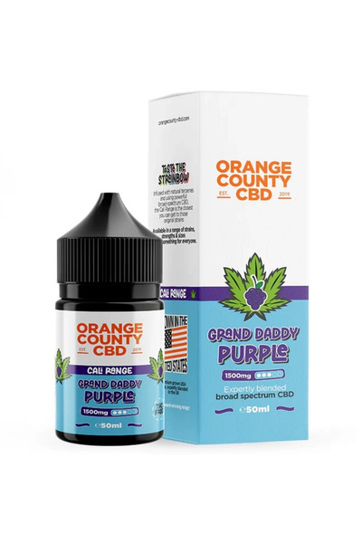 euphoria Set battery Vaporizer + 510 Cartridge + E-Liquid CBD 1500mg Grand Daddy Purple Orange Count