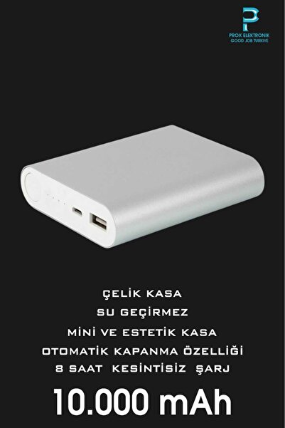 Proxmobile Powerbank 10.000 mAh Taşınabilir Sarj Cihazı 12W Metal Kasa Süper ...