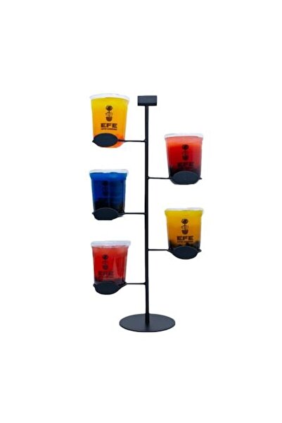 EFE UNIVERSE Metal Bubble Tea Stand, 5 Cups, Robust and Elegant Design