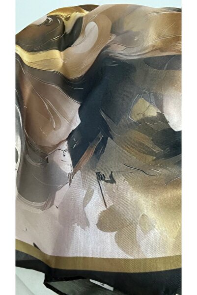 Lavena scarfs Aura Series Floral Pattern Cotton Digital Soft Shawl - Chestnut