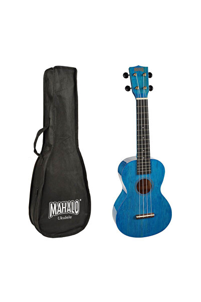Mahalo MH2TBU – Комплект концертни укулеле от серията Hano, прозрачно синьо, ...