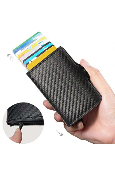 OEM Luxury Carbon Wallet with Slide Function and RFID Anti-Fraud Protection