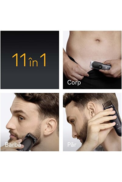 Braun All-in-One Series 5 AIO5560 Multifunctional Trimmer, 11-in-1, Ultra-sharp Blade, 7 Combs