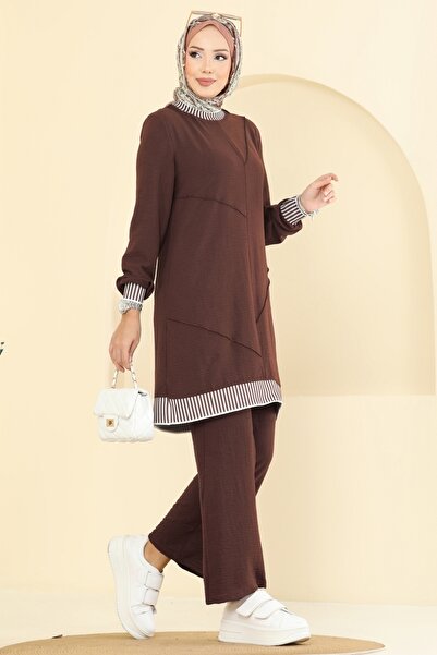 ModaMerve Garni Detay Aerobin Takım 2635SL432-MS Kahve