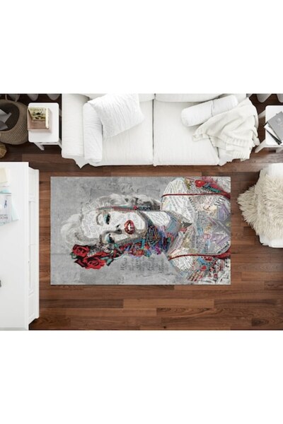 Ambiental Marilyn Monroe Printed Decorative Rug 120×180 cm