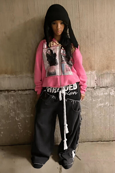 harmony factory Pink in Versailles Harajuku Y2K Unisex Hooded Unsiex Cardigan