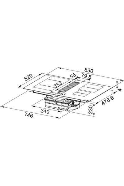 Franke FMA 8381 R HI Siyah Davlumbaz Entegreli İndüksiyonlu Ankastre Ocak
