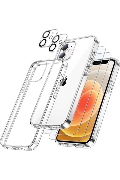 YONK Case Cover With Tempered Glass Screen Protector For iPhone 12 PRO CLEAR ...