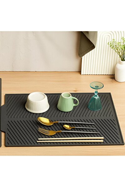 lungo Home Silicone Drying Mat – Dish and Countertop Organizer - 41X33 cm