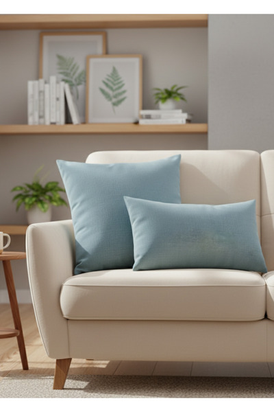 Markaev Set de 2 huse de pernă din bumbac cu textura naturală