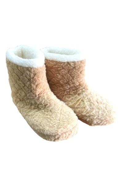ahmet çağlar Auris B2025001 Women's Plush Winter Daily Home Boots