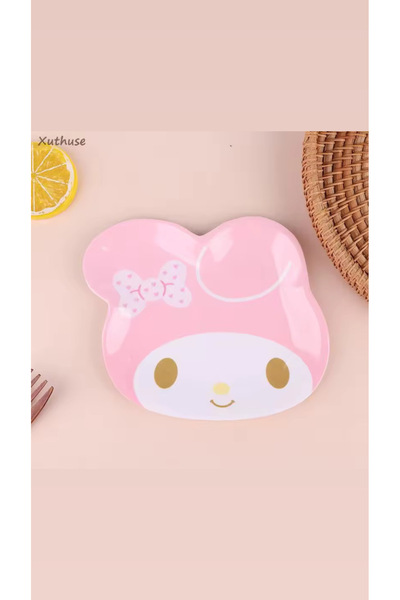synshop My Melody Breakfast Serving Food Dessert Fruit Plate Dish 12cm Mica Doll Children Adult Gift