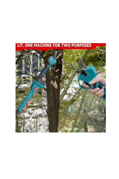 German Meister Electric Scissor 48V and Mini Chainsaw 48V and Telescopic Arm with 2 Batteries Set