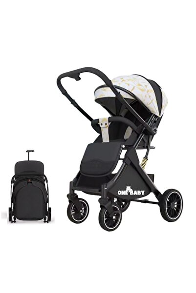 OEM Stroller with suspension, white, reversible handle, 5-point harness, large storage basket, 0