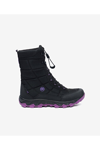 Greyder Kadın Siyah Mor Su Geçirmez Outdoor Kar Botu 5K2GC00172