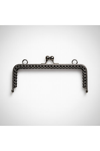 Prestij Boncuk Silver Colored Cornered Metal Purse and Wallet Clip 16 cm