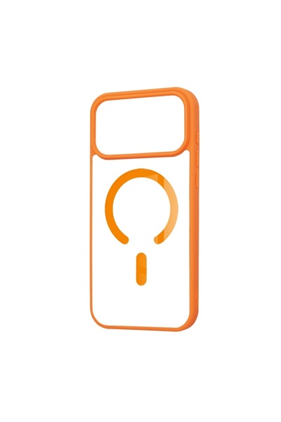 SKYDDAR INNOVATION Θήκη συμβατή με iPhone 17 Pro, θήκη σιλικόνης MagSafe Pro, σετ αυτοκόλλητων, πορτοκαλί