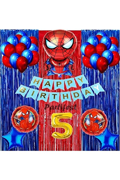 Parti Station Spider-Man Balloon Set Balloon Foil Set Concept Birthday Set 5 ...