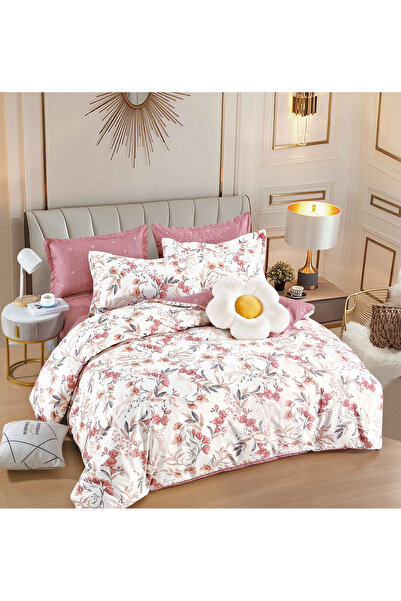 FIONNA.RO Lenjerie De Pat Finet Superior Cu Elastic - Roz Cu MiniFloricele