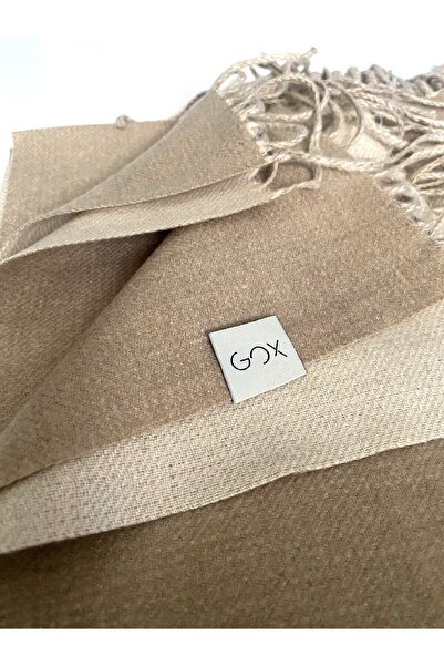 GOX شال شتوي بلون واحد على الوجهين