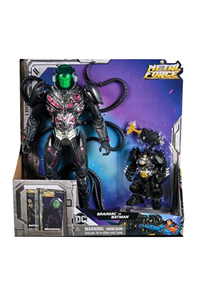 DC Comics Metal Force – Set of 2 Brainiac vs Batman figures with accessories, Multicolor, 4 years+