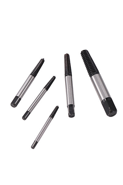 Lawazim Pro7 Screw Extractor Set 5Pcs - Hardened Steel Broken Bolt Remover with Case