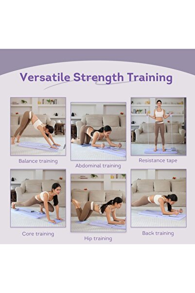 Generic Upgraded Pilates Reformer Machine Multifunctional Abdominal Board (Purple)