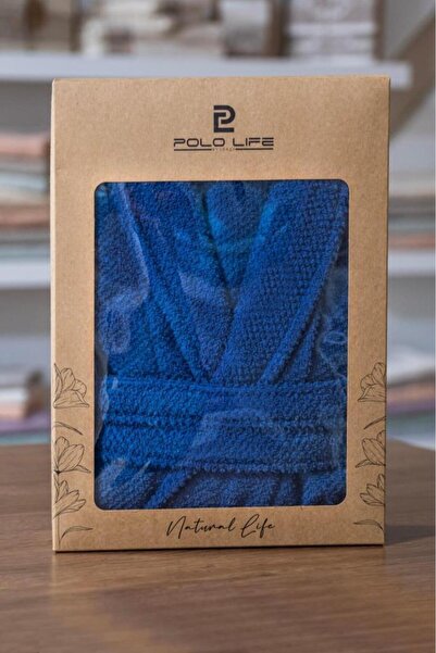 ÇIRPAN EV Single Bathrobe Navy Blue 3XL