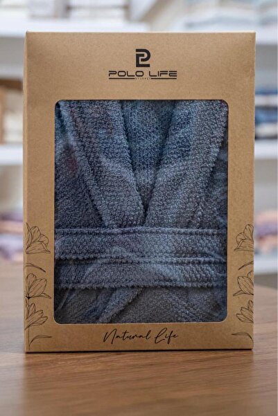 ÇIRPAN EV Single Bathrobe Anthracite 3XL