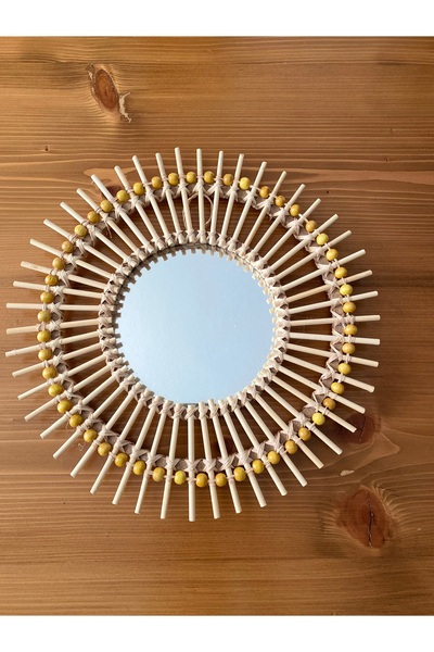sibambu home style Bambu ayna boncuk detaylı
