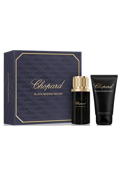 Chopard Σετ Μαύρο Θυμίαμα Malaki, Unisex, Eau de Parfum 80 ml + Αφρόλουτρο 15...