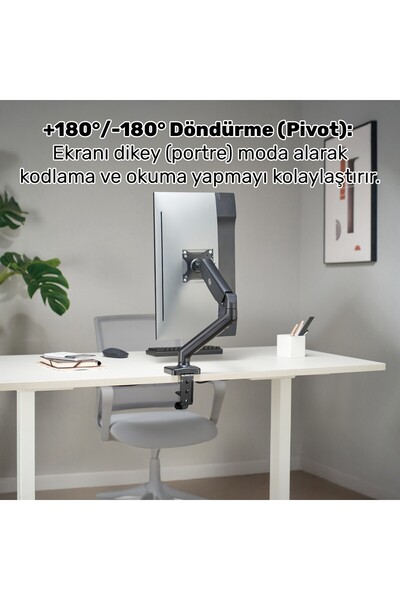 NPO إس تي دي 46012 بي إير جريب 17-32 بوصة مريح 360 درجة ° حامل شاشة VESA ذو ذراع واحد مع ممتص الصدمات