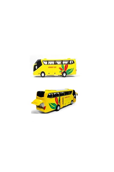 Valetto Sound and Light Pull-And-Go Feature 19X4.5 cm Toy Metal Bus