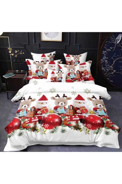 Truva Grup Finet Bed Linen Set "Winter Whisper" – 6 Pieces, 180 x 200 cm, Finet Cotton