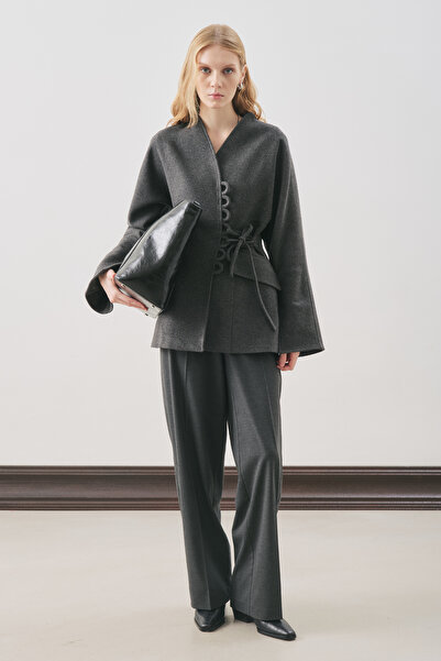 Manuka Aroa Tie-Up Jacket Anthracite