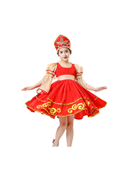 Al Aoyama أزياء الرقص الروسية، تنانير سوينغ كبيرة أنيقة، أزياء الأميرات، تنور...