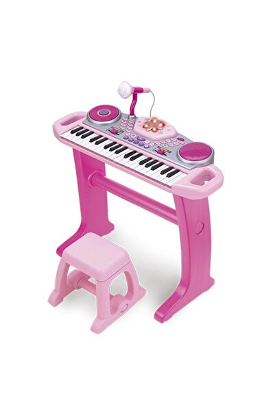 WINFUN مجموعة مفاتيح روك ستار - لعبة موسيقية من 37 مفتاحًا مع أضواء وميكروفون ولوحة دي جي وحامل